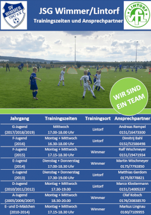 Die JSG Wimmer/Lintorf sucht dich!